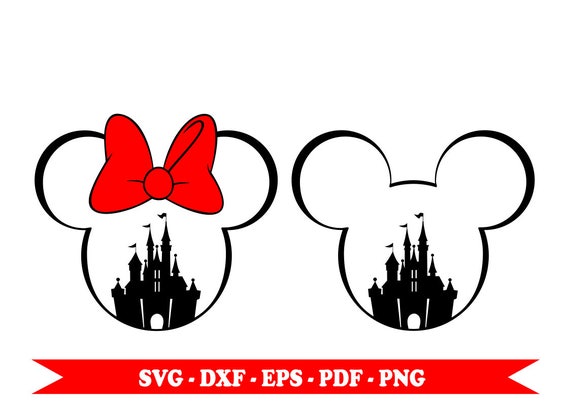 Download Disney Castle, Mickey, Minnie, svg clip art, digital ...