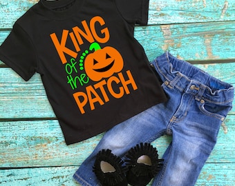 Pumpkin Patch Shirt - King the Pumpkin Patch - Fall Shirt - Halloween Shirt - Boy Pumpkin Shirt - Boy Halloween Shirt - King of the Patch