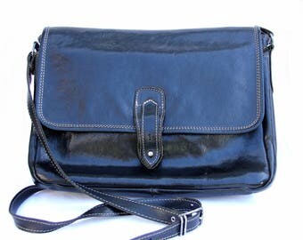 Vintage Mens Leather Bag Mens Bag Men handbag Leather Crossbody Bag Mens crossbody handbag Mens Shoulder Bag Mens Messenger Bag