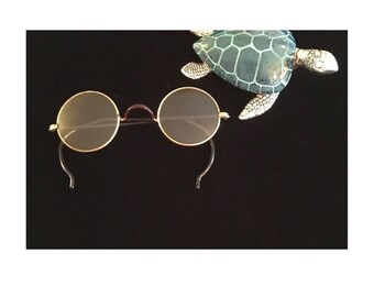 Windsor Style Eyeglasses, Small Round Antique Glasses, Vintage Round Glasses, Shur-On, Lennon Eyeglasses, Harry Potter Eyeglasses, 1920's