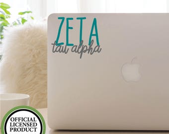 Vinyl Decal, GREEK, SORORITY, Zeta Tau Alpha, Font Fun