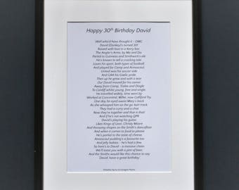 Personal birthday poem, commission a birthday poem, unique birthday poem, your own birthday poem, birthday poem, poem written for birthday,