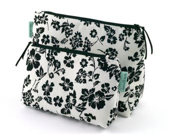Multicolor - Ikat Fabric Multipurpose Segmented Make-up Brush Wrap Pouch/Case