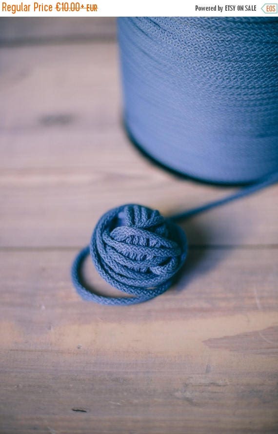 15 % OFF Blue yarn - macrame cord- crochet cord - polyester rope - macrame rope- crochet yarn- chunky yard- chunky cord- yarn- rope cord #20
