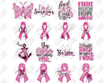 Breast Cancer Awareness SVG Bundle October Month svg dxf eps jpeg format layered cutting files clipart die cut decal vinyl cricut silhouette