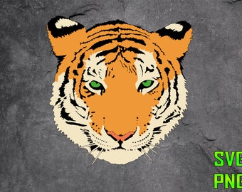 TIGER SVG for cutting machines Svg digital files Instant download cutting machine Laser engraving files Silhouette files Cameo Files
