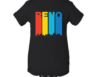 Vintage 1970's Style Reno Nevada Skyline Baby Bodysuit
