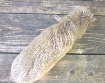 Fox fur tail, hat accessory, craft fur