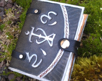 Leather Spellbook LARP small size A7