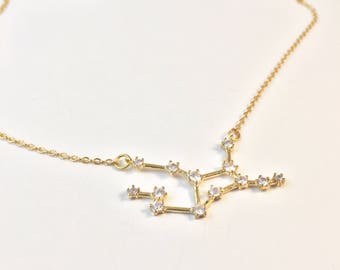 Choose your sign necklace, Horoscope, Constellation Necklace, Virgo Necklace, Leo Necklace, Gifts for Her, Birthday Gift, Minimalist Jewelry