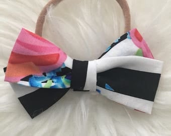 nylon baby headbands, nylon headbands, mini bow headband, infant headband, newborn headband, baby girl headbands, nylon headbands baby, girl
