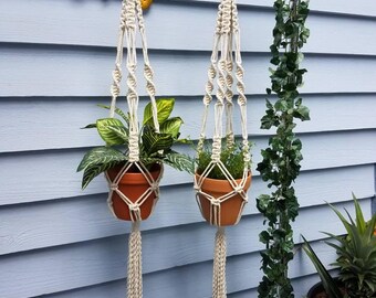 Macrame plant hanger, boho decor, bohemian, rustic, cottage chic, boho chic, planter