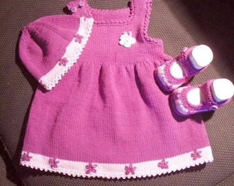 White Purple Flower Girl Tutu Dress baby dress toddler