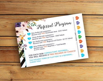 Rodan and Fields Referral Cards - R+F Business card - Digital File 4x6 and 5x7 - Rodan + Fields - Immediately available after your purchase