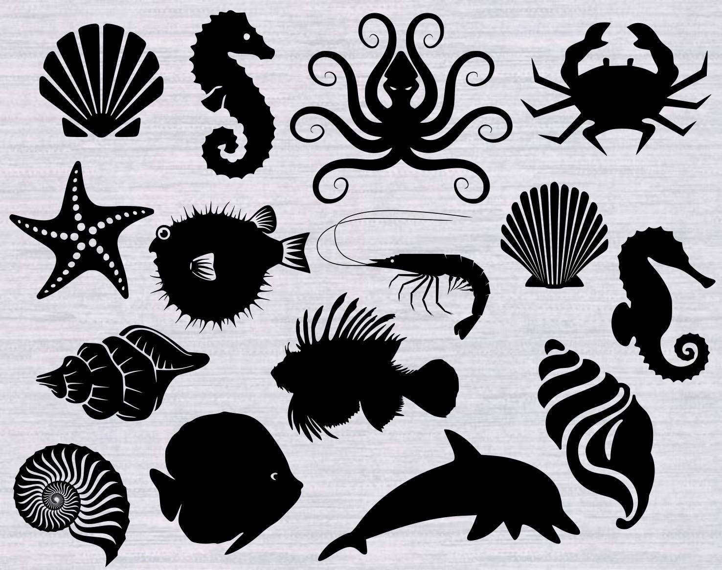 Ocean SVG Bundle and clipart Beach svg under the sea svg