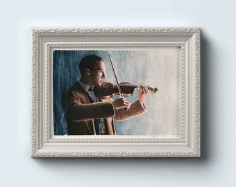 Sherlock Holmes Violin Watercolour Art Print