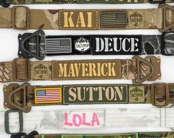 Personalized Tactical Dog Collar with Metal Cobra Buckle