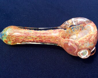 North Star Ruby,Butterscotch Frit Pyrex Glass Pipe