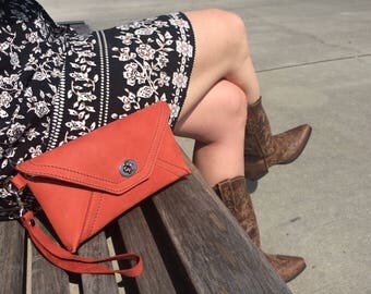 Leather Envelope Clutch FREE US Shipping!