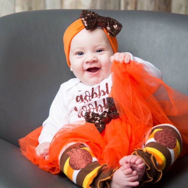 Baby Thanksgiving Outfit Girl Baby First Thanksgiving Outfit
