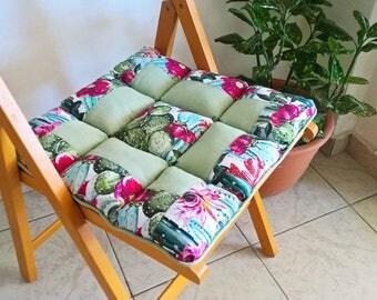 Summer chair cushion, outdoor pillows, chair pads, outdoor decor, colorful pillows, outdoor chair cushion, patchwork pillow