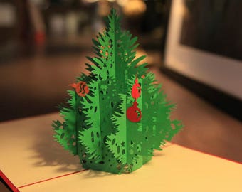 Christmas Tree Pop Up Card - 3D Christmas Card