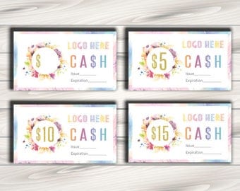LLRoe Business card size Instant Download Lula Cash Home Office Approved Colors and Font - watercolour
