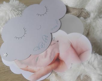 Share birth or baptism personalized - cloud - big model