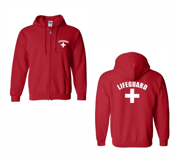 Life Guard Zip Sweatshirts Lifeguard Red unisex life guard