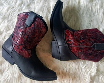 SALE BOB boots vintage goth western boots Size 10. Rampage boots