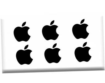 X 6 Apple Logo Decal Sticker Designer Inspired Sticker