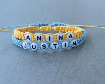 Personalized Bracelet, Couples Bracelet, His and Her Bracelet, Couples Bracelet Set, Best Friends, Matching Couple Bracelets, Name Bracelet