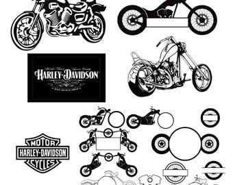 Motorcycle svg Harley Davidson svg Decal svg files Harley Davidson Logo svg eps png dxf t shirt design bike svg digital cut file svg
