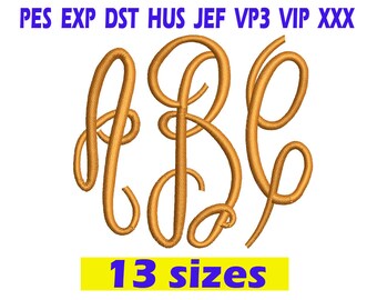 Master Circle Monogram Embroidery Font / Master Circle Monogram embroidery design/ INSTANT download