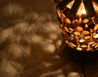 Bamboo Ring Lamp Psychedelic Tiki Tropical Ambiance
