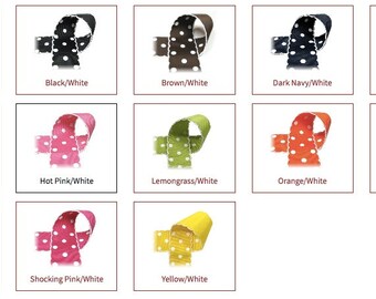 3 inch Moonstitch Polka Dot Grosgrain Ribbon Bows