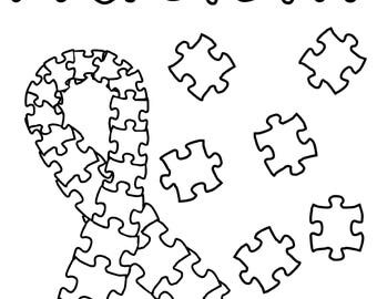 Autism Puzzle Piece Coloring Page Home Sketch Sketch Coloring Page.