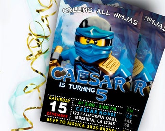 Ninjago Invitation, Ninjago Party Supplies, Ninjago Birthday, Lego Ninjago, Ninjago Invitation Printable, Ninjago Invite, Ninjago Party