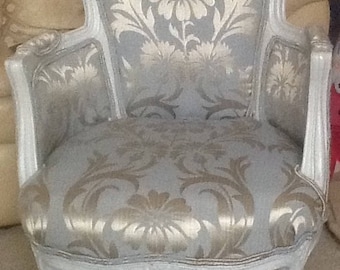 French style grey boudoir chair