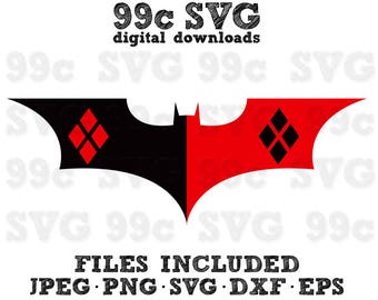 DC Harley Quinn SVG DXF Png Vector Cut File Cricut Design Silhouette Cameo Vinyl Decal Disney Party Stencil Template Heat Transfer Iron