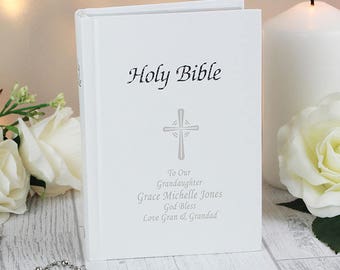 Personalised Bible, Bible, Holy Bible, Kings James Bible, Christenings, Baptisms, Holy Communions, Wedding Gifts, Personalized Bible