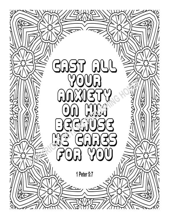 Download Bible Verse Coloring Page Cast All Your Anxiety On Him