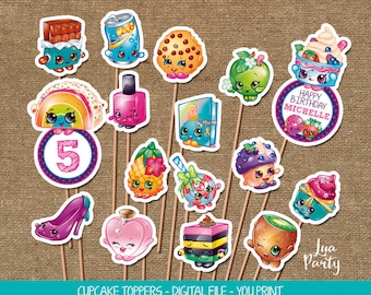 Shopkins cupcake toppers print yourself, Shopkins birthday cupcake toppers, Shopkins birthday cupcake toppers, Shopkins stickers