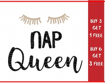 Nap Queen Svg - SVG and PNG Files, Queen Svg, Svg Files For Cricut, Funny Svg, Mom Svg, Svg Designs, Sleep Svg, Silhouette Files, Svg Files