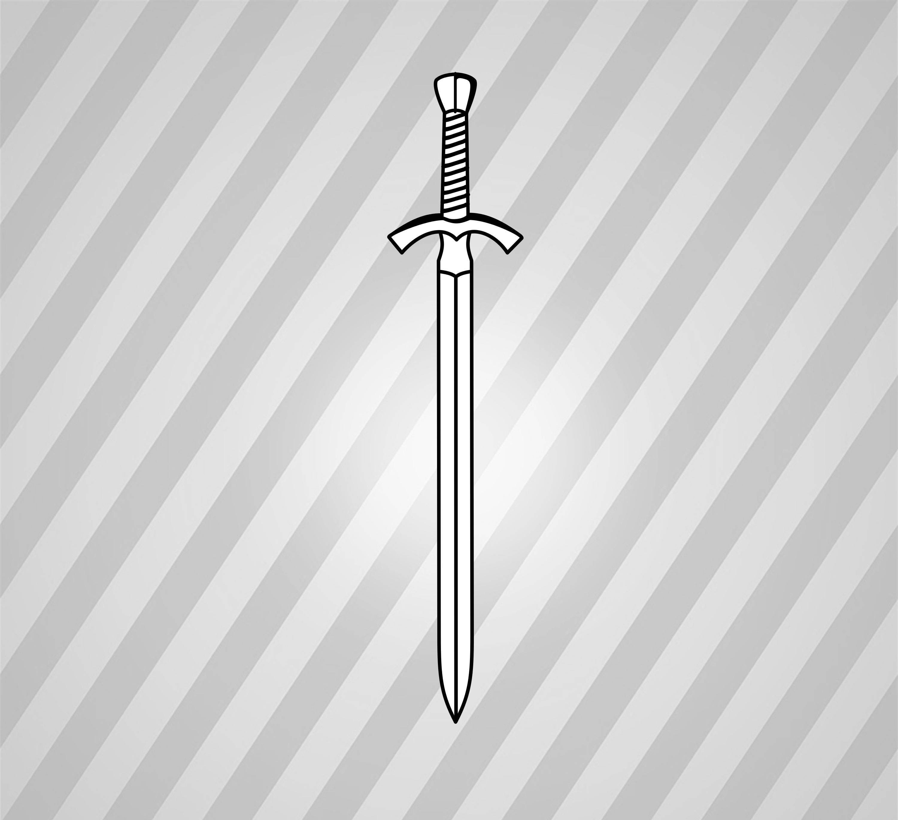 Download Sword Two Edged Swords - Svg Dxf Eps Silhouette Rld ...
