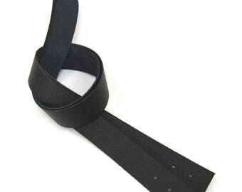 Riveting 50cm black leather handles