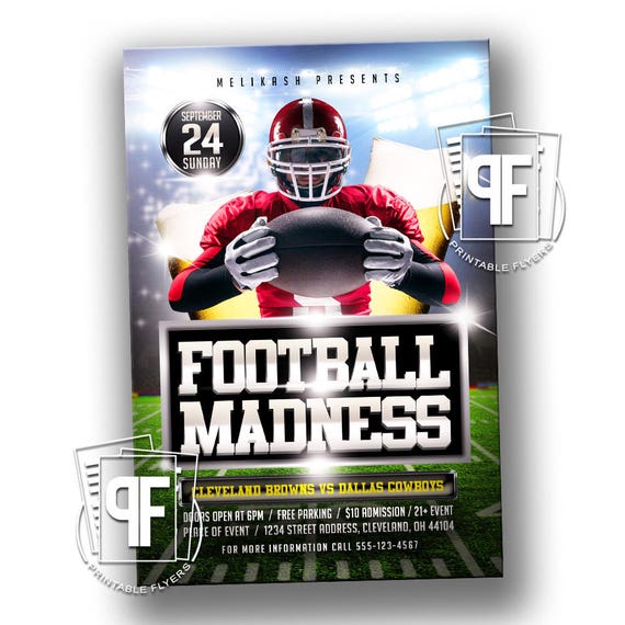 Football Flyer Beer And Football Invitation Sports Bar