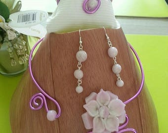 Set complete necklace earrings and bracelets