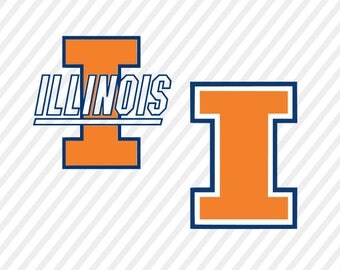university illinois svg file, fsu monogram digital file, cricut file, silhouette files, svg cutting files, dxf file, instant download