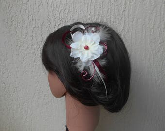Bridal ivory and Burgundy